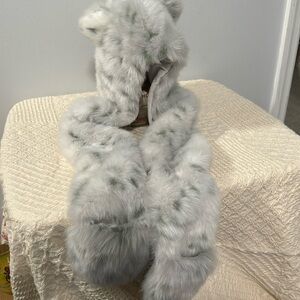 Luxe FUR baby and child hooded animal hat